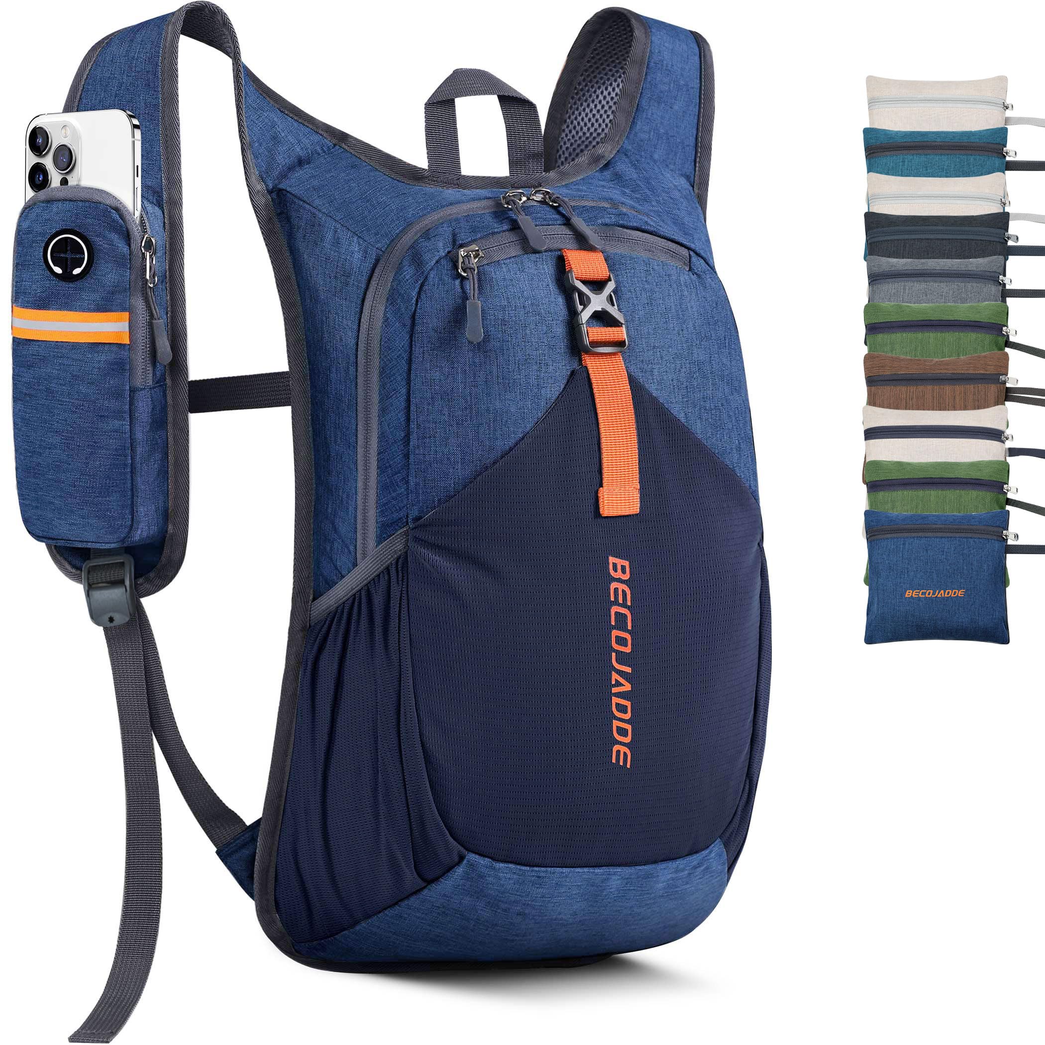 BECOJADDE 15L/ 20L Small Hiking Backpack for Men Women Foldable Light Back Pack Hiking Daypack for Travel Camping