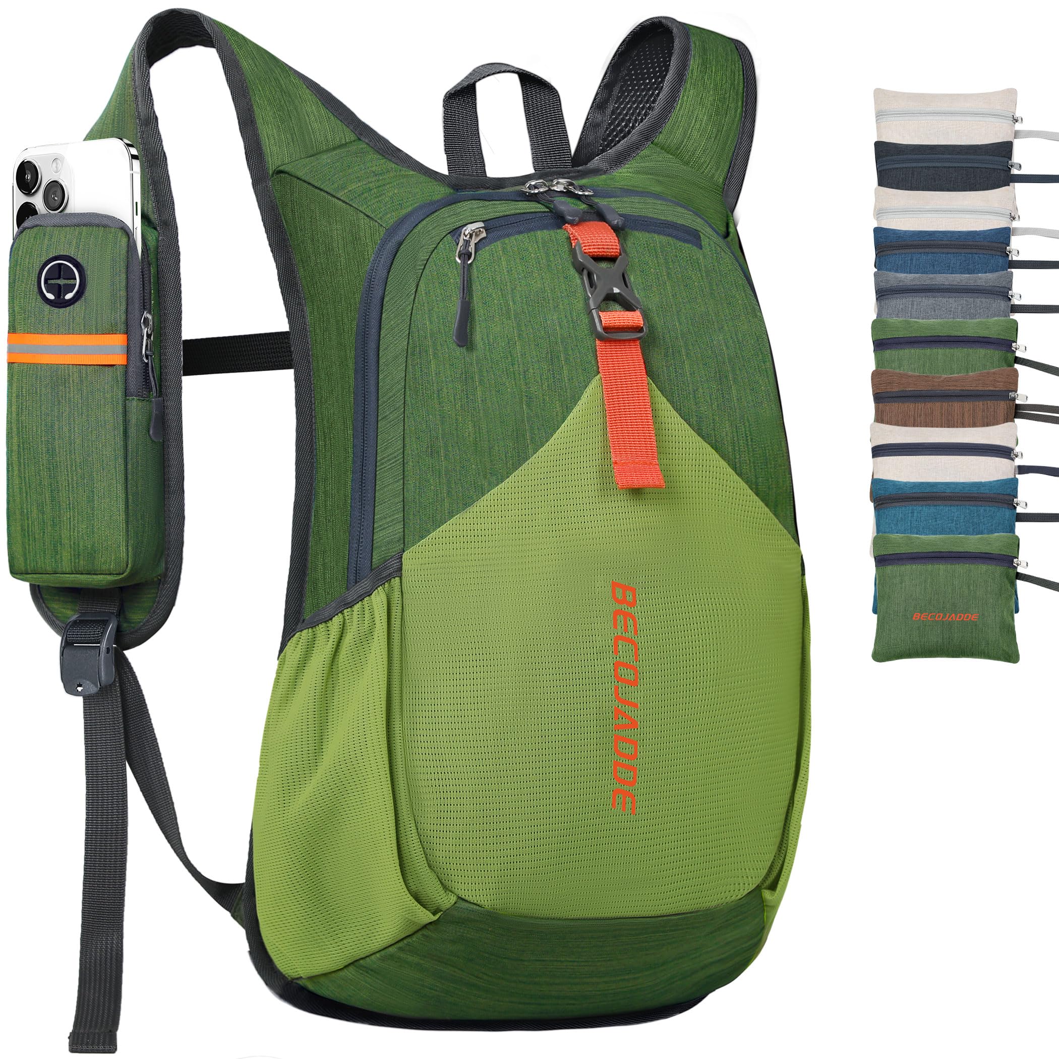 BECOJADDE 15L/ 20L Small Hiking Backpack for Men Women Foldable Light Back Pack Hiking Daypack for Travel Camping