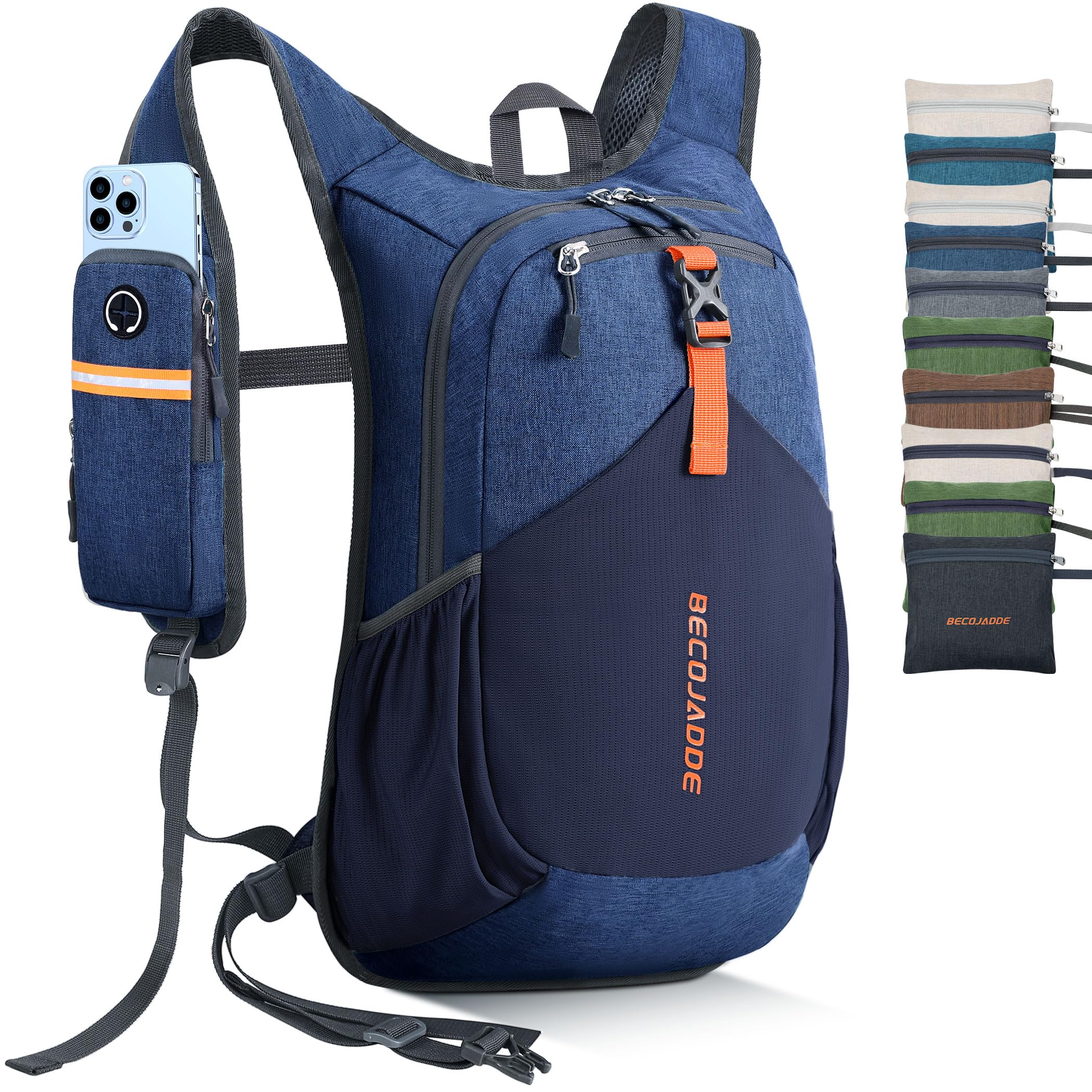 BECOJADDE 15L/ 20L Small Hiking Backpack for Men Women Foldable Light Back Pack Hiking Daypack for Travel Camping