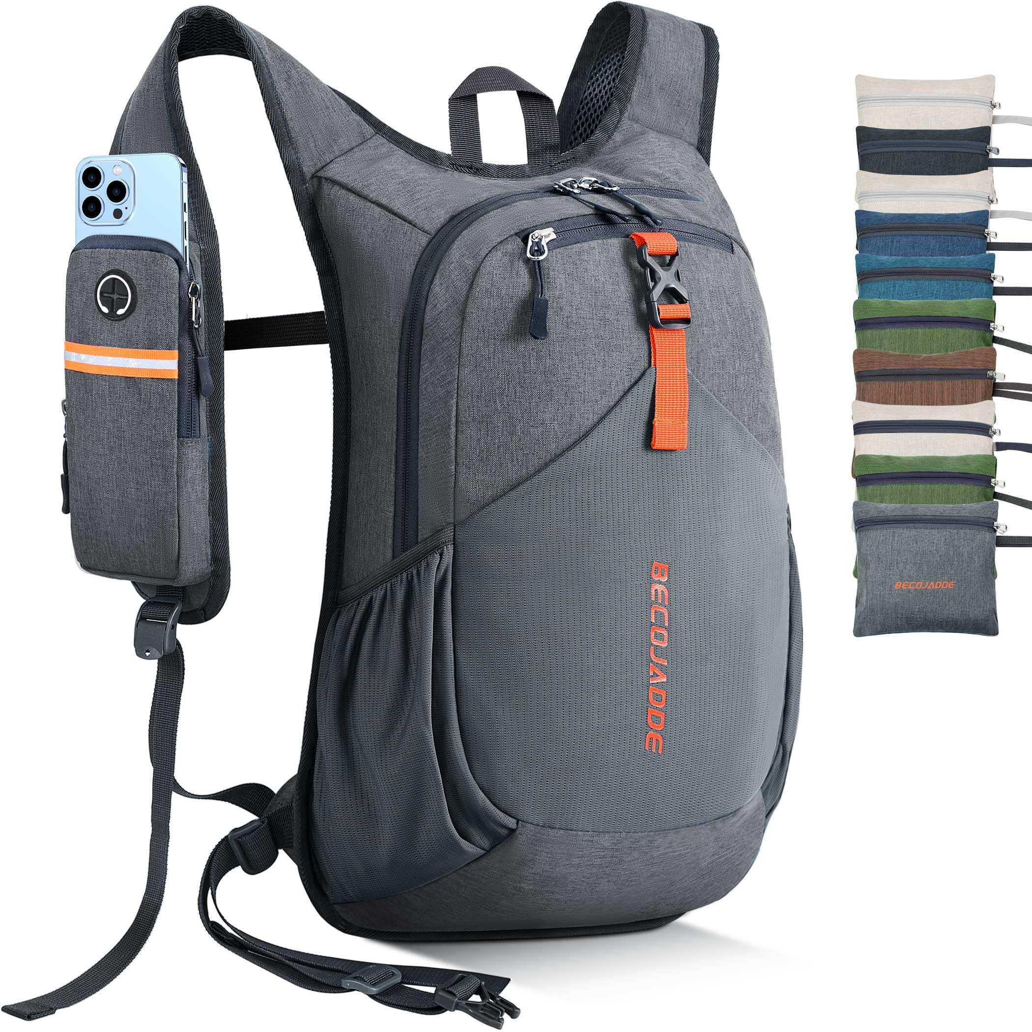 BECOJADDE 15L/ 20L Small Hiking Backpack for Men Women Foldable Light Back Pack Hiking Daypack for Travel Camping