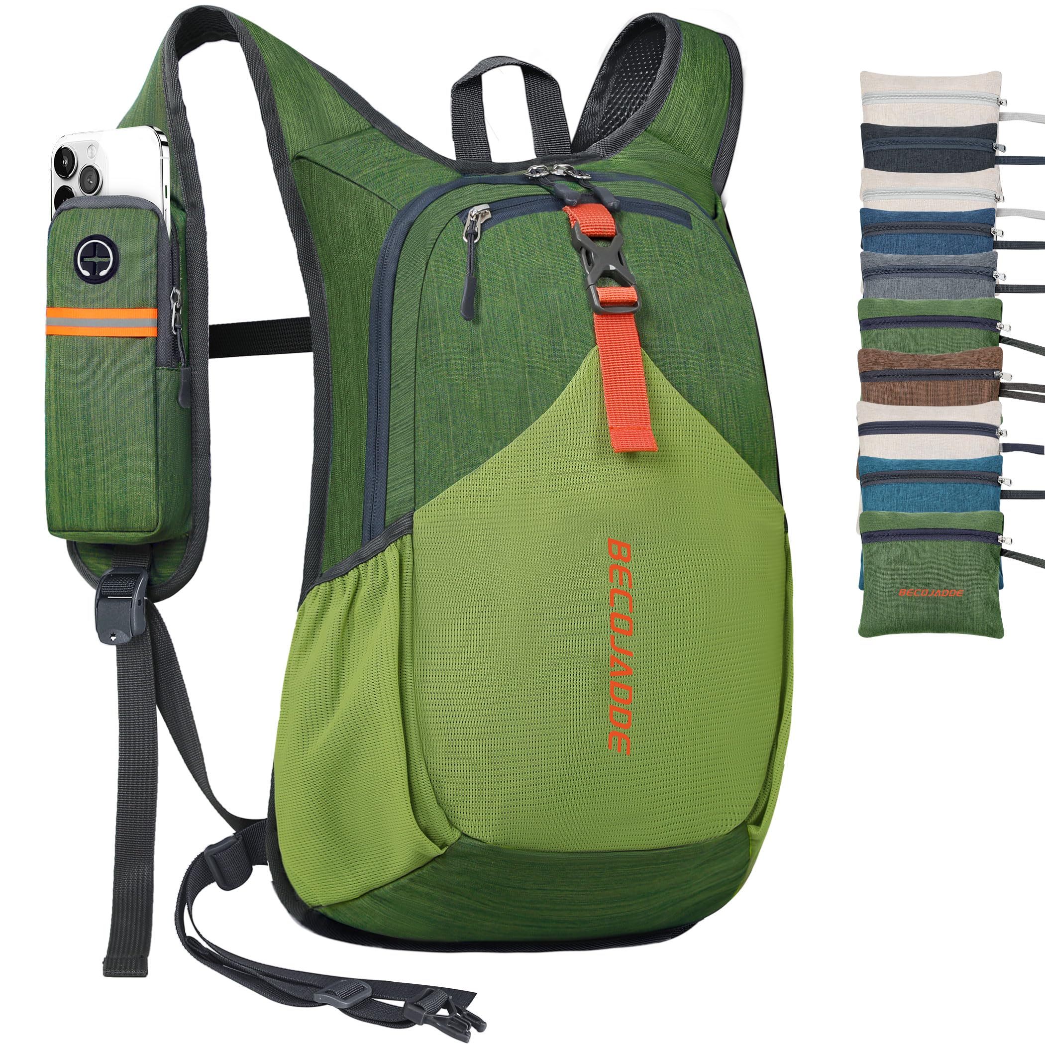 BECOJADDE 15L/ 20L Small Hiking Backpack for Men Women Foldable Light Back Pack Hiking Daypack for Travel Camping