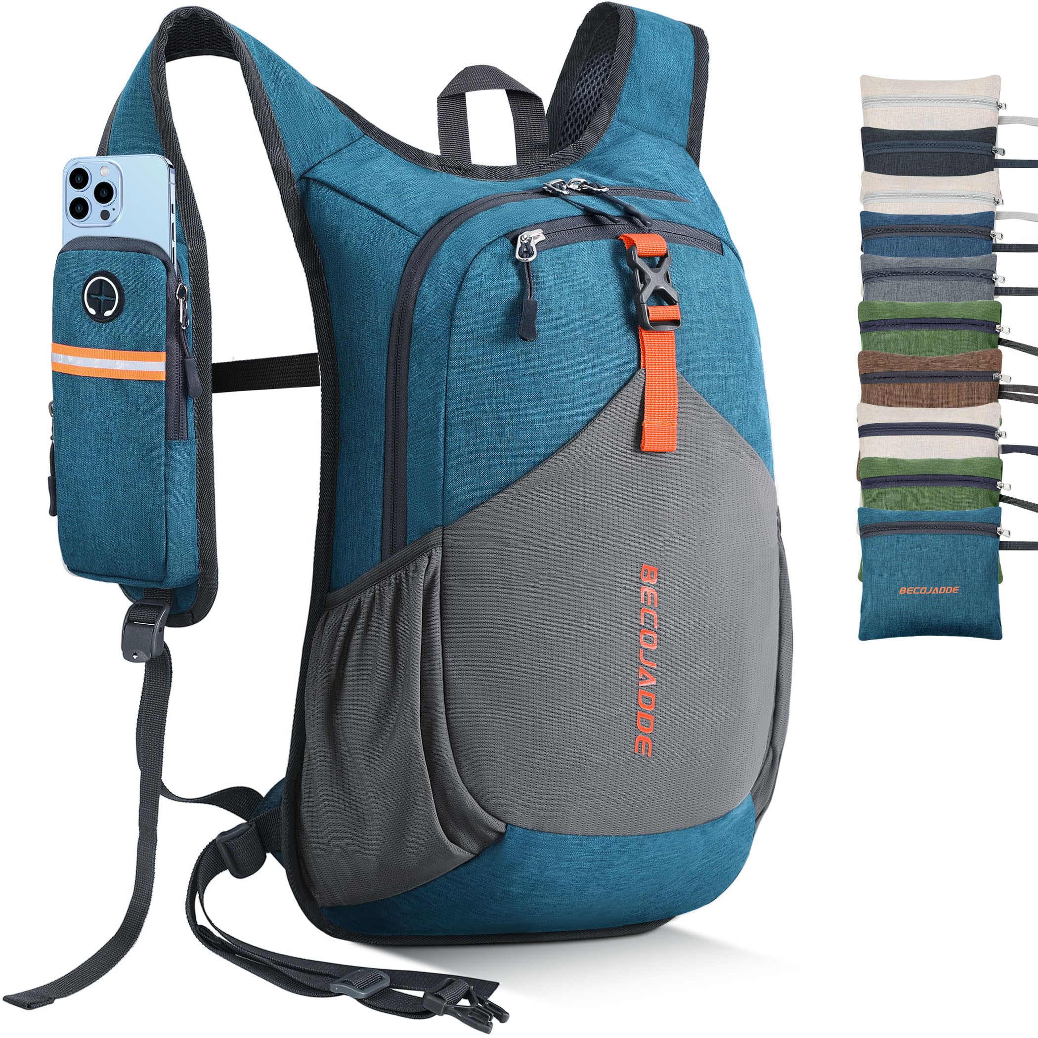 BECOJADDE 15L/ 20L Small Hiking Backpack for Men Women Foldable Light Back Pack Hiking Daypack for Travel Camping