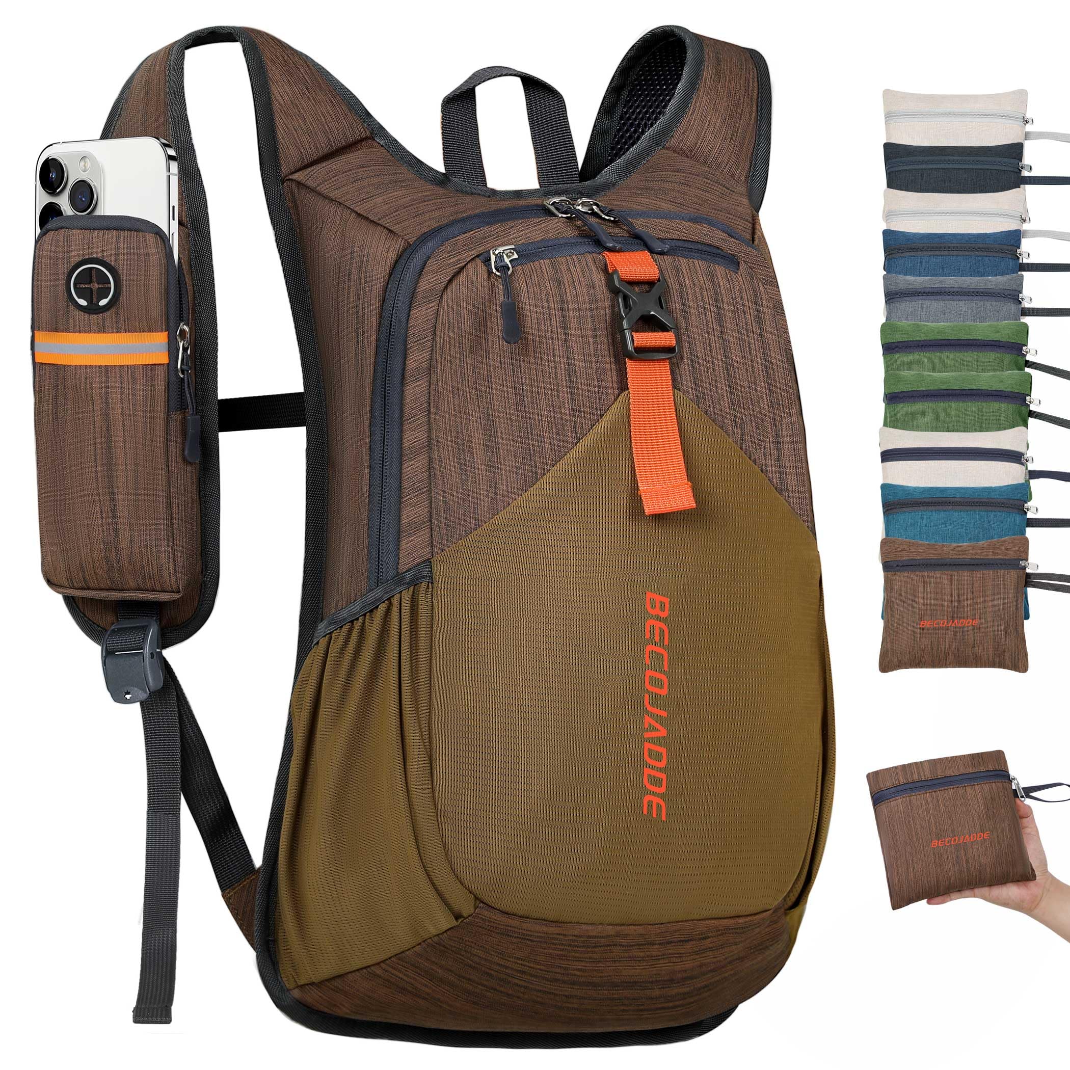 BECOJADDE 15L/ 20L Small Hiking Backpack for Men Women Foldable Light Back Pack Hiking Daypack for Travel Camping