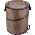 Collapsible Trash Can - Pop Up Outdoor Portable Garbage Bag Holder with Zippered Lid - Recycle Bin for Camping or Parties by Wakeman