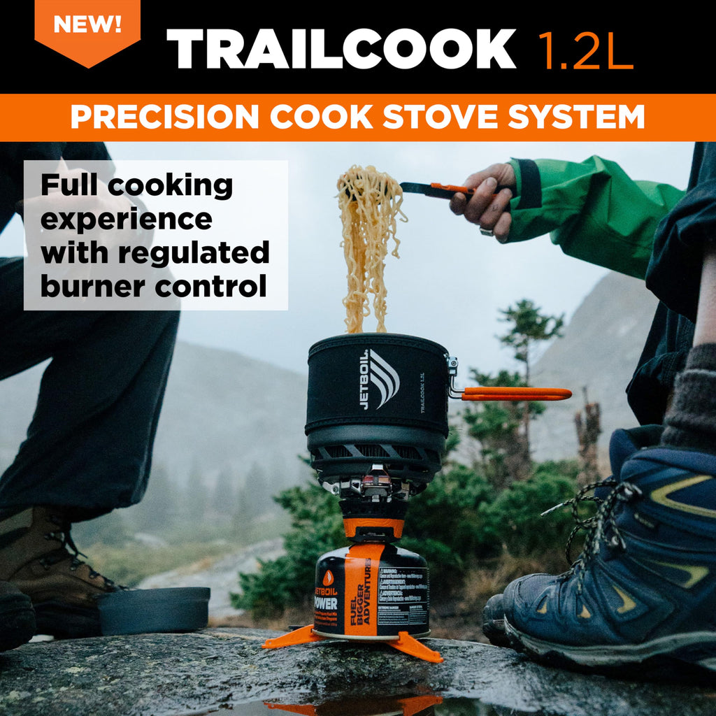 Jetboil TrailCook 1.2L Camping and Backpacking Stove Cooking System with Adjustable Heat Control, New for 2026